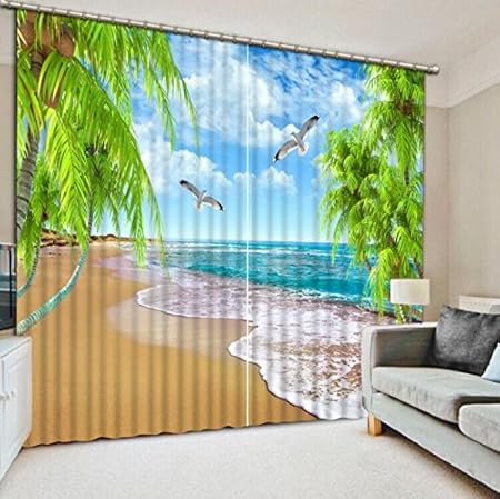 Wapel Cool Plage Vague 3d Rideaux Pour Salon Chambre Fenetre