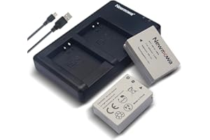 Newmowa NB-10L Battery (2 Pack) and Dual USB Charger Kit for Canon NB-10L, CB-2LC and Canon PowerShot G1 X, G15, G16, SX40 HS, SX50 HS SX60 HS Digital Cameras