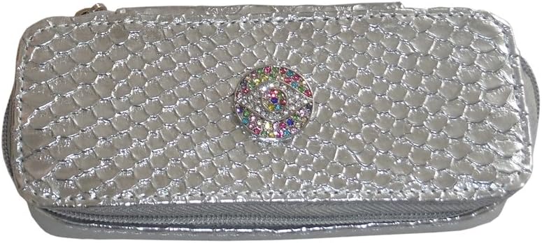 Carol Brodie: Accessorize Your Life "Evil Eye" Snake-Embossed Pill Case ~ Silver