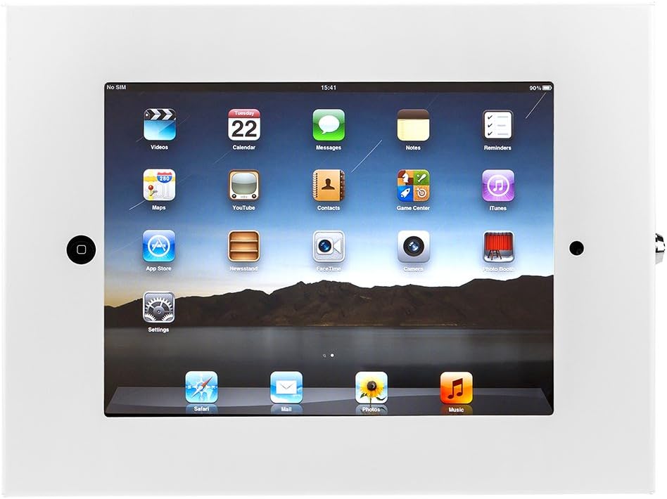 SecurityXtraSecureDock Uno - Flat to Wall Mount & Enclosure for iPad 2/3/4/Air/Air 2/iPad and Pro 9.7'' - White