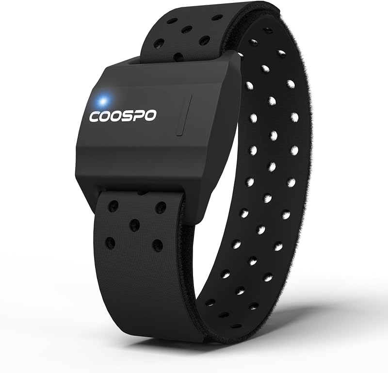 COOSPO Heart Rate Monitor Armband Bluetooth ANT+ IP67 2 Straps HW706