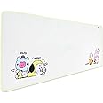 Hamee BT21 MY LITTLE BUDDY SERIES Desk Mat [Laptop Computer Gaming Mouse Mat] [Large Office Accessories] [Cute Non-Slip Rubber Base Mouse Pad] Keyboard Mat Mousepad [Desk Pad] COOKY CHIMMY SHOOKY MANG