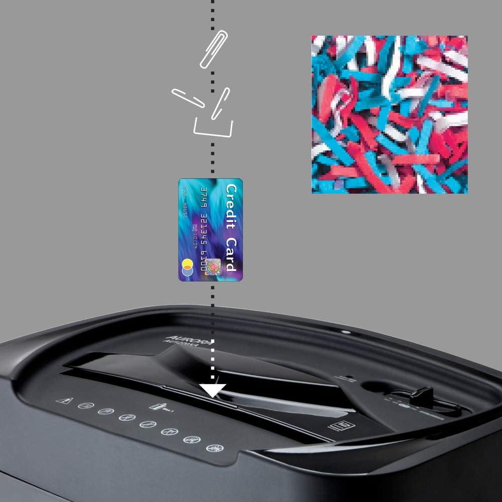 Aurora AU1415XA 14-Sheet Crosscut Paper/CD and Credit Card Shredder/ 5-Gallon pullout Basket/ 10 Minutes Continuous Run Time : Electronics