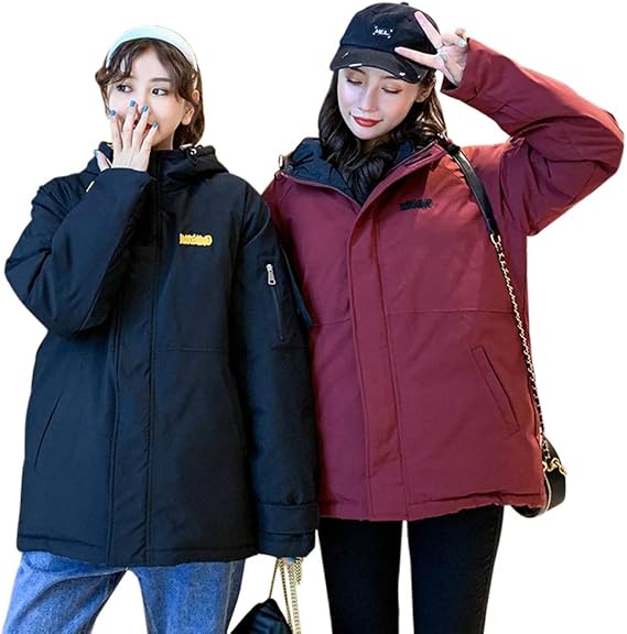 Amazon Wenhai中綿ジャケット レディース 中綿コート 綿入れ アウター ダウンジャケット 大きいサイズ ゆったり カジュアル ジャケット 暖かい 防寒 防風 ファッション 黒 シンプル スポーツ ジャンパー ショート丈 冬服 通勤 通学 上着 コート ジャケット 通販