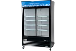 Xiltek 54" New Sliding Glass Two Door Cooler Refrigerator 49 Cu. ft.