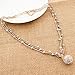 Long Necklace,Gold Silver Rose Gold Plated 3-Color Multilayer Necklaces with Rhinestone Crystal Disco Ball Pendant Fashion Jewelry Gift for Women at Birthday