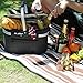 ALLCAMP Large Size Insulated Cooler Bag Folding Collapsible 22L Picnic Basket Cooler with Sewn in Frame (Black)