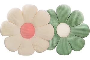 ZAKUN Flower Pillow, 2PCS Flower Floor Pillow Seat Cushion,Daisy Pillow Flower Shaped Pillow, Cute Flower Pillows Decorative Throw Pillow, Plush Flower Pillow Floor Butt Cushion for Home Décor