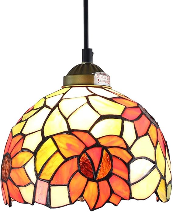 Lámpara giratoria de girasol pastoral de 8 pulgadas, sala de estar