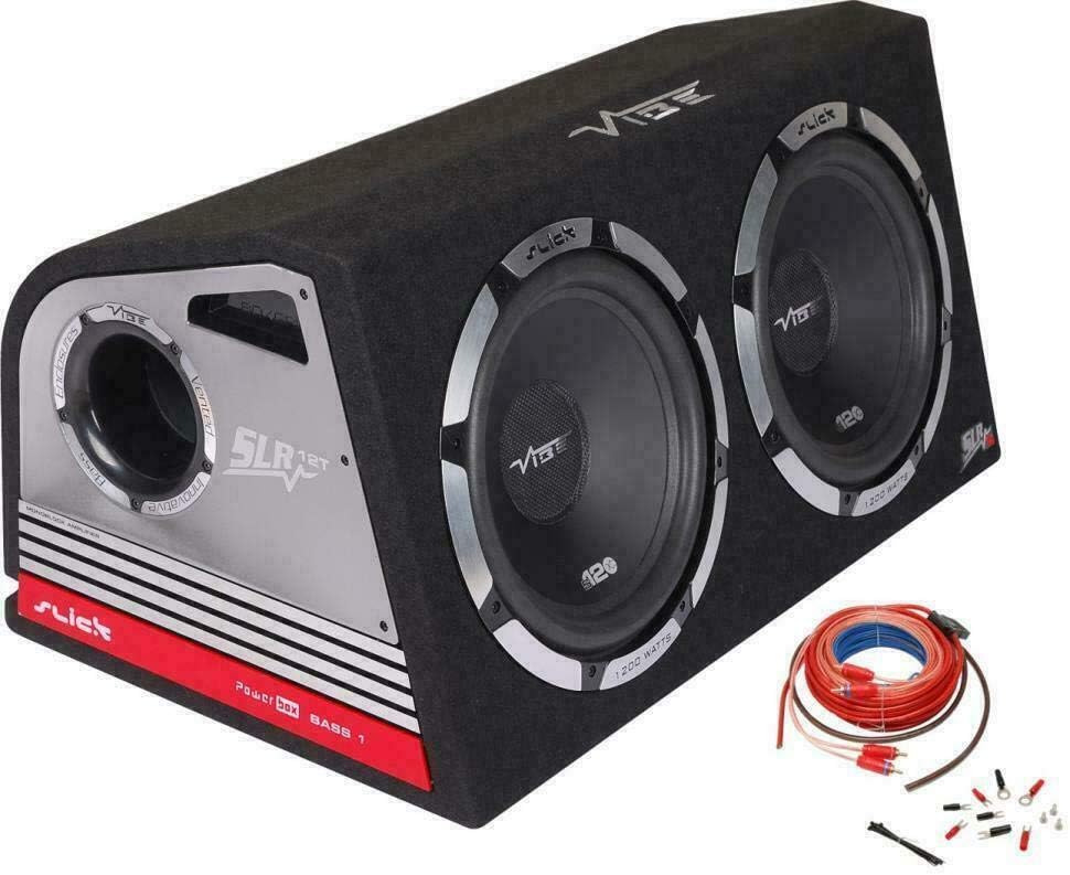 Inex Vibe Slick SLR TA 800W RMS Amplified Car compatible with Audio Sub Subwoofer Enclosure w/Amp