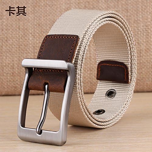 LLZZPPD Canvas Belt/Woven/Breathable/Men's Canvas Belt Pin Buckle Long Nylon Braided Belt Student Youth/Outdoor/Quick Dry/Washed/Tactical Belt/Birthday/Gift/Couple/Valentine's Day/Accessories