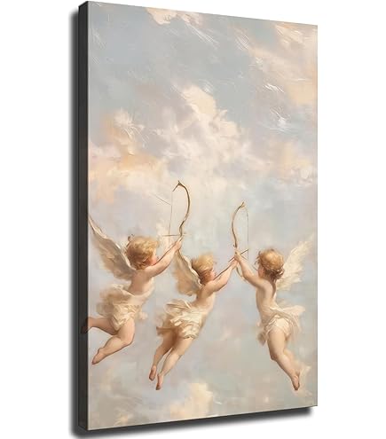 Amazon.com: tabloshop Hans Zatzka Musician Angel Canvas Pictures