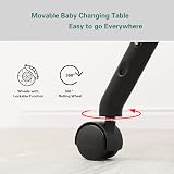 MeJa Baby Changing Table Portable Folding Diaper Station with Wheels view 5