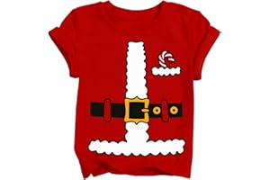 YWAGK Kids Christmas Shirt Boys Santa Claus T-Shirts Funny Toddler Xmas Vacation Graphic Tee Tops 2025 (3T-12T)