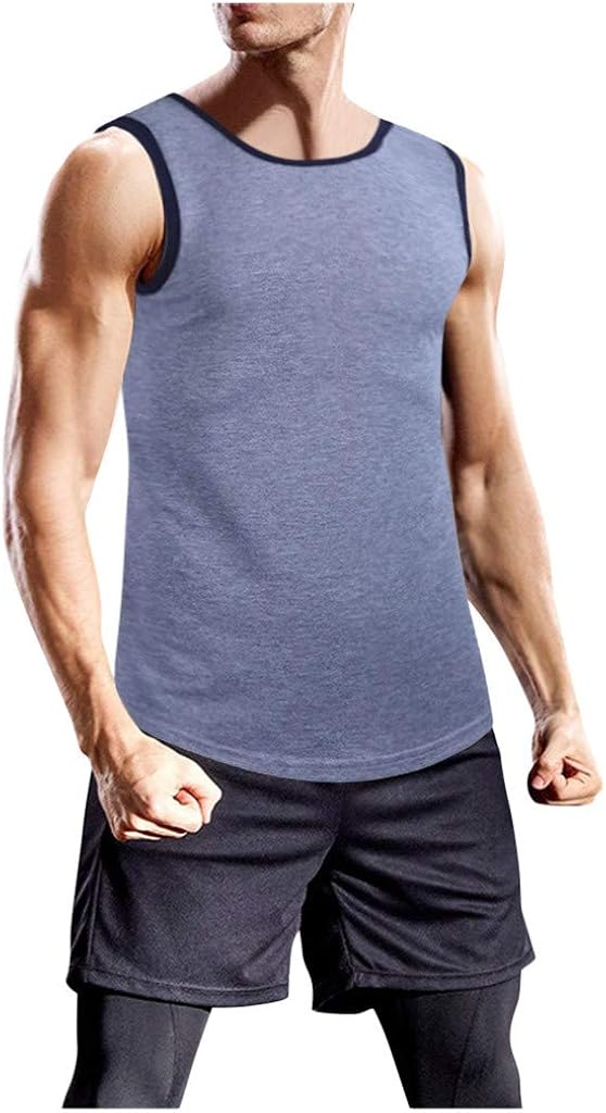 Landscap Men's Tank Tops Workout Gym Shirts Muscle Tee Bodybuilding Fitness Sleeveless T Shirts