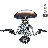 Rneswi Hood Ornament Cowboy Skull Gunslinger Car Hood Ornaments Car Truck Hood Ornament Skull