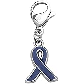 CHOORO Blue Awareness Ribbon Zipper Pull Gift for Colon Cancer