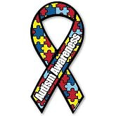 Magnet America Autism Awareness Ribbon Magnet is 8" x 3.875" Made for Vehicles and Refrigerators