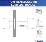 XFORT Euro Profile Victorian Scroll Door Handles in Polished Chrome, 1 Pair view 7