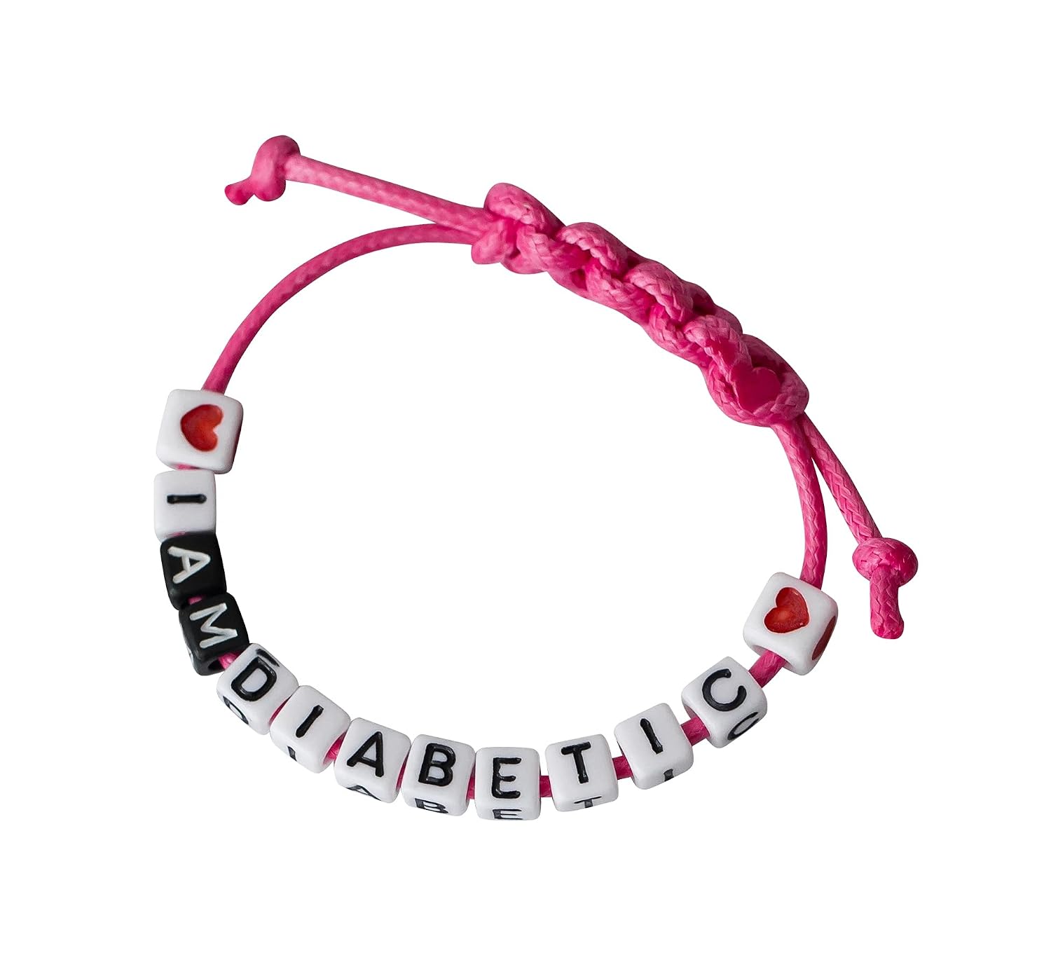 IDmed I Am Diabetic for Kids Teens Bracelets Adjustable