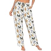 PrelerDIY Women Comfy Pajama Pants Stretch Sleepwear Lounge Pants With Pockets & Drawstring