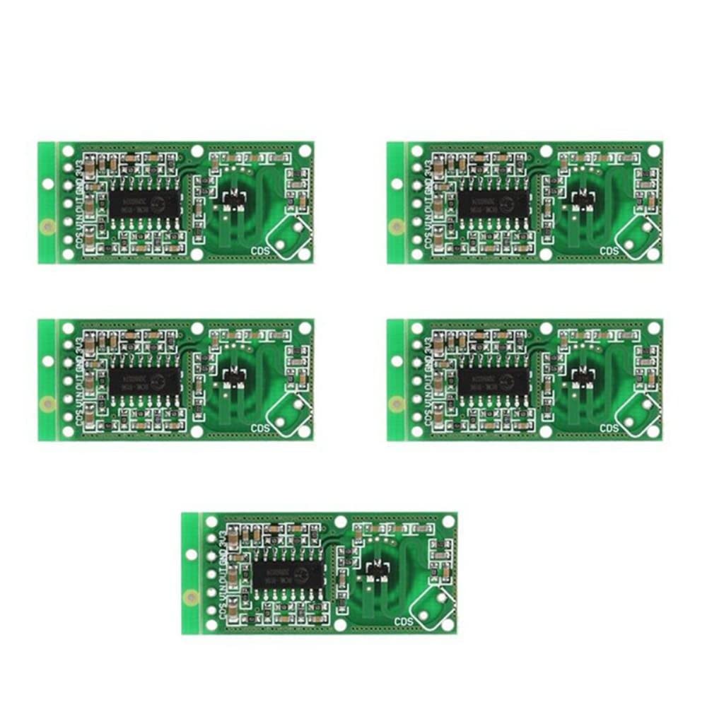 Fasizi 5PCS Microwave Radar Sensor RCWL-0516 Switch Module Human Induction Board Detector