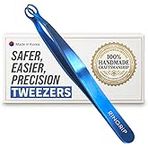 [Premium Hand-Made] Round-Tip Tweezers for women facial hair for Safety | Crafted in Korea with 304 Surgical-Grade Stainless Steel | Exquisite Third-Generation Craftsmanship