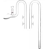 JARDLI Glass Lily Pipe Set Outflow with Surface Skimmer &amp; Multi-Level Water Intake (17mm for 16/22mm (5/8'' i.d.) tubing)