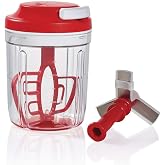 Tupperware Turbo Chef Herb Smart Chopper 730ml / 24.6 OZ (Red)