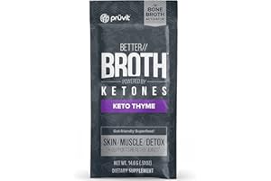 PRÜVIT Pruvit Better Broth Keto Thyme for Joint Support, Muscle Recovery and for Improving The Appearance of Skin and Hair - 20 Count