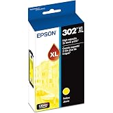 Epson 302 Claria Premium Ink High Capacity Yellow Cartridge (T302XL420-S) Works with Expression XP-6000, 6100