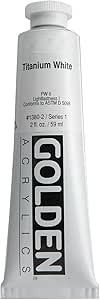 2 Oz Heavy Body Acrylic Color Paints Color: Titanium White