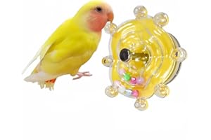Wzenclave Parrot Spinner Toy, Funny Parakeet Toy Interactive Parrot Toy Bird Toy Spinning Rattle Cockatiel Toys Bird Cage Acc