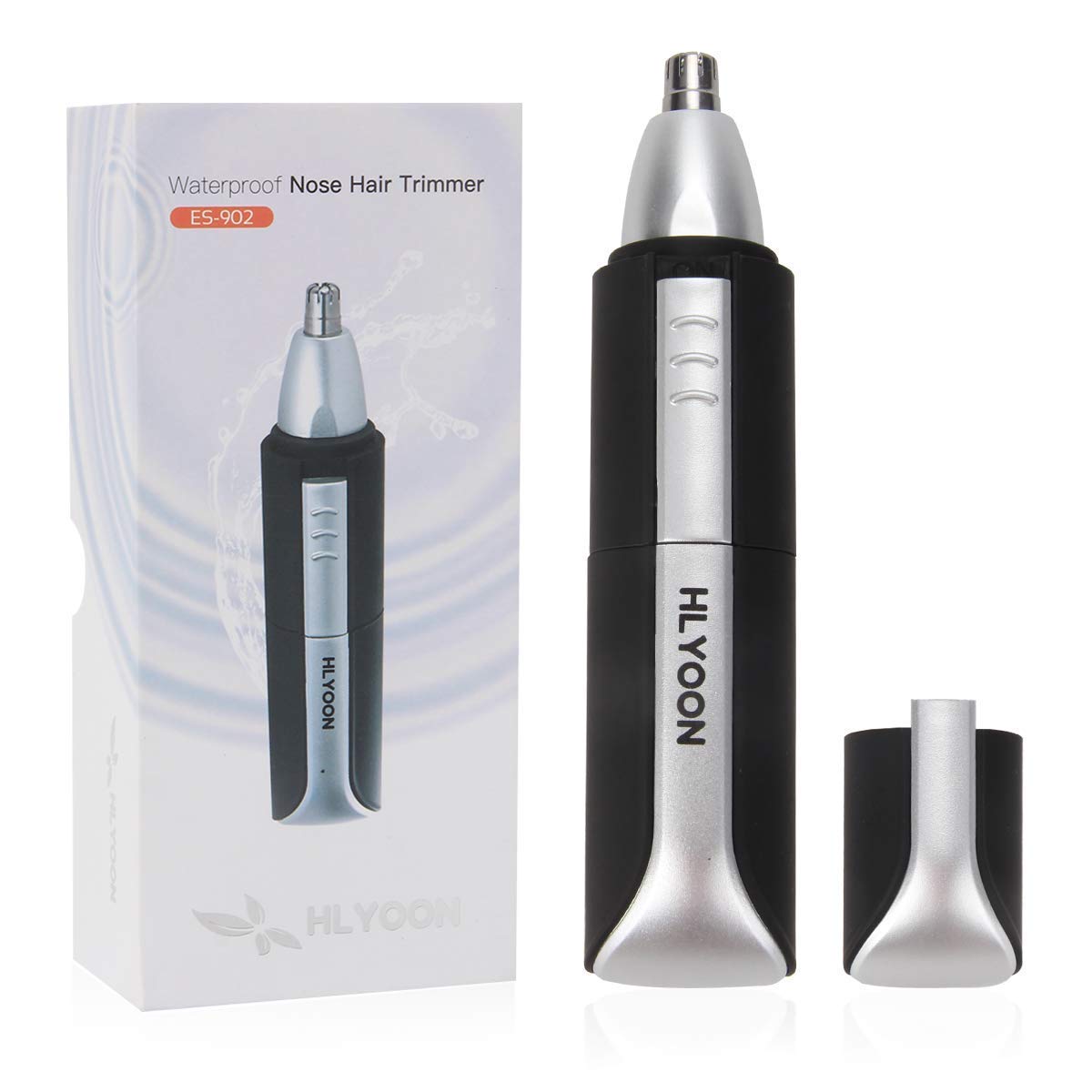 Nose Hair Trimmer - HLYOON Water Resistant Men\'s Ear Hair Clipper, Battery-Operated