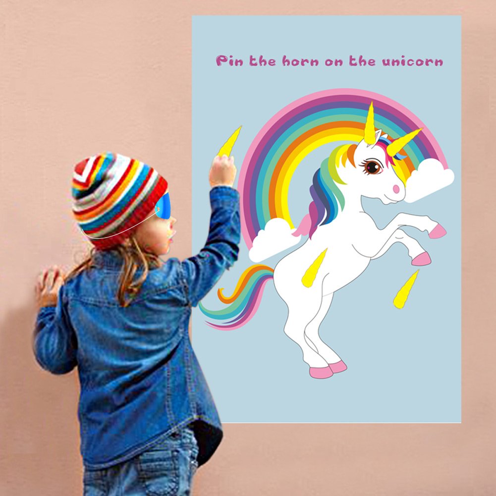 Buy OurWarm Pin The Horn On The Unicorn Party Favor Game For Kids 