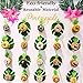 AWEHIRU Losecu Artificial Palm Leaves, 60 Pcs 6 Kinds, Faux Monstera Leaves Stems Tropical Plant Simulation Safari Leaves for Hawaiian Luau Party Jungle Beach Theme Party Table Leave Decorations