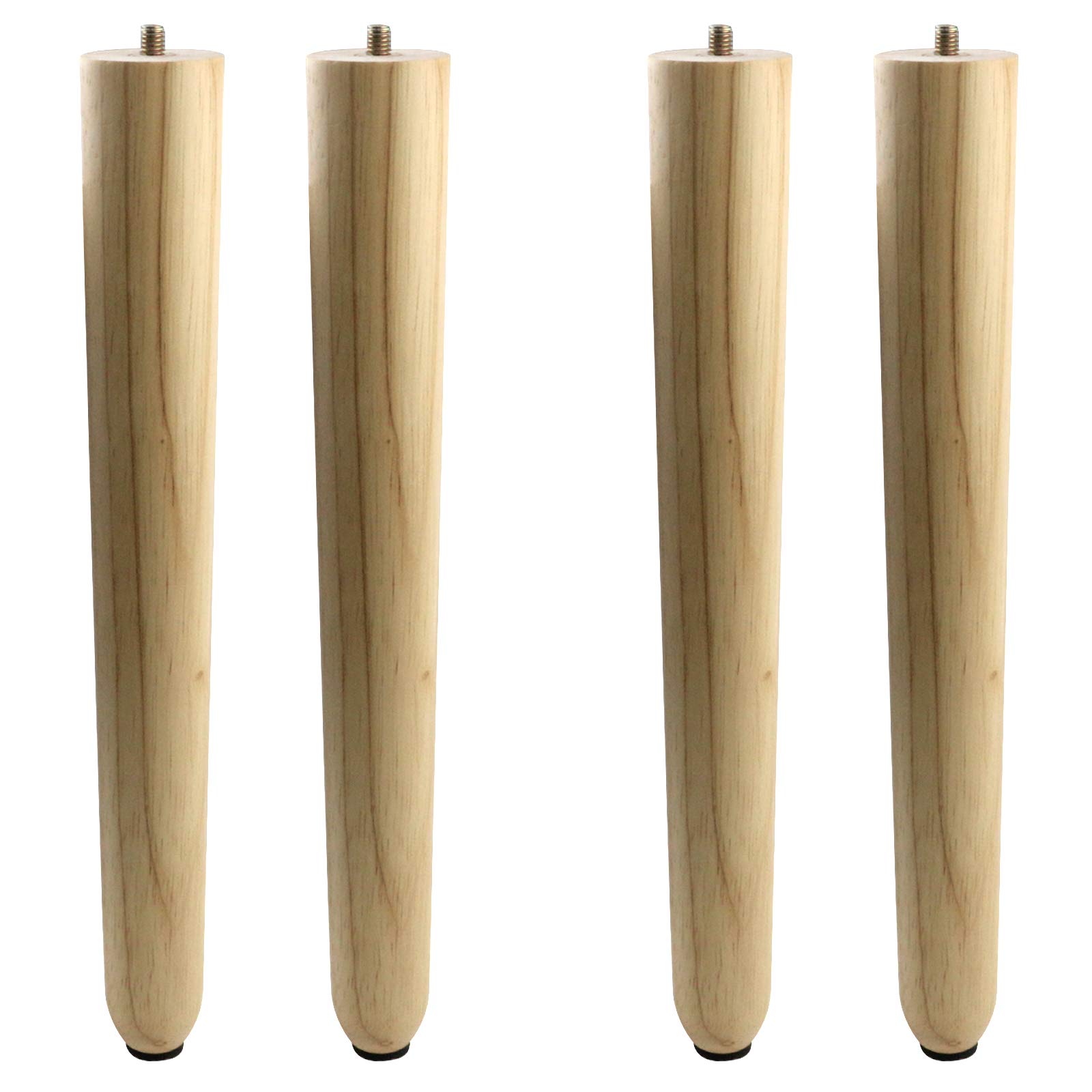 Photo 1 of Geesatis 13 Inch Round Natural Solid Wood Furniture Legs,Heavy Duty 1000 Lbs Capacity Furniture Legs with Leveler,Legs Replacement Part for Furniture,Set of 4