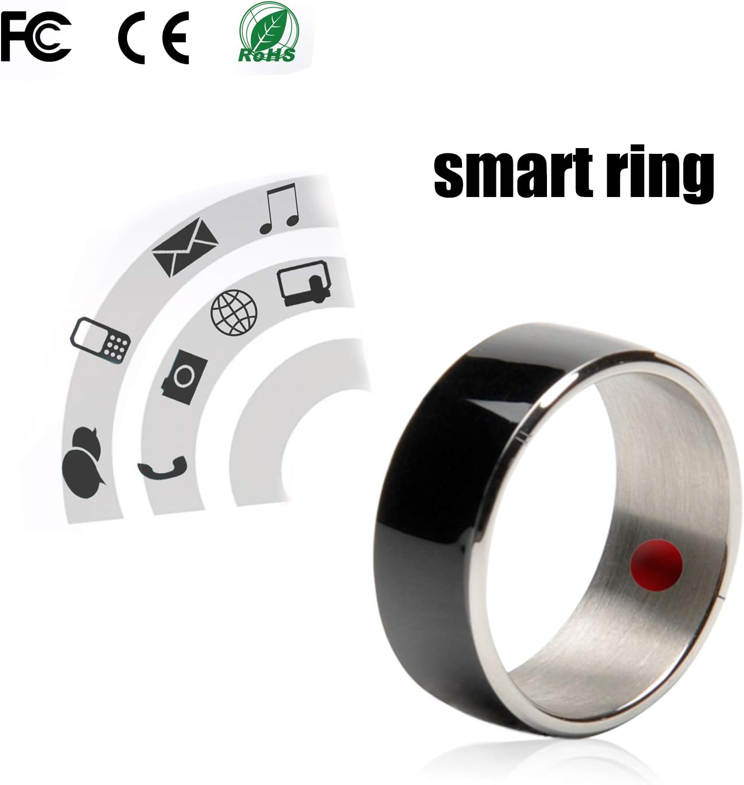 PURROMM Smart NFC Finger Ring, Door Access Manage Android Devices And Apps Premium Titanium Steel Smart Ring for Men And…