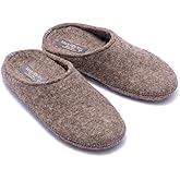 Made For You Women’s Natural Wool Slippers with Arch Support Insole, Hypoallergenic with Non-Slip Rubber Sole