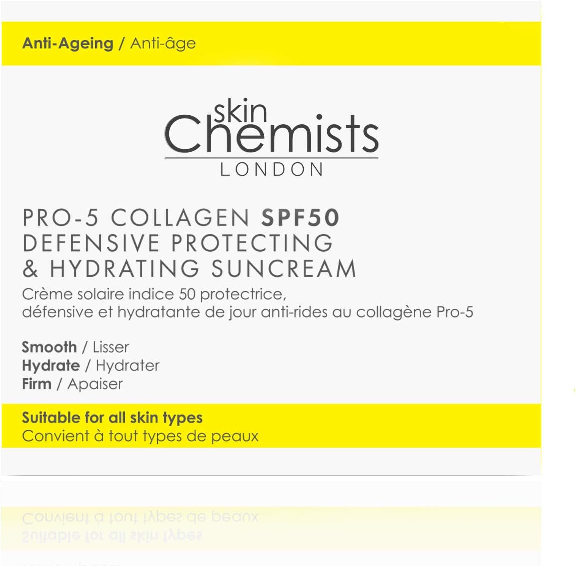 skinChemists Defensive Anti-Ageing Protecting Hydrating SPF50 Sun Cream - 1.69oz