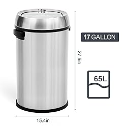 Takywep 17 Gallon/65 Liter Stainless Steel Swing