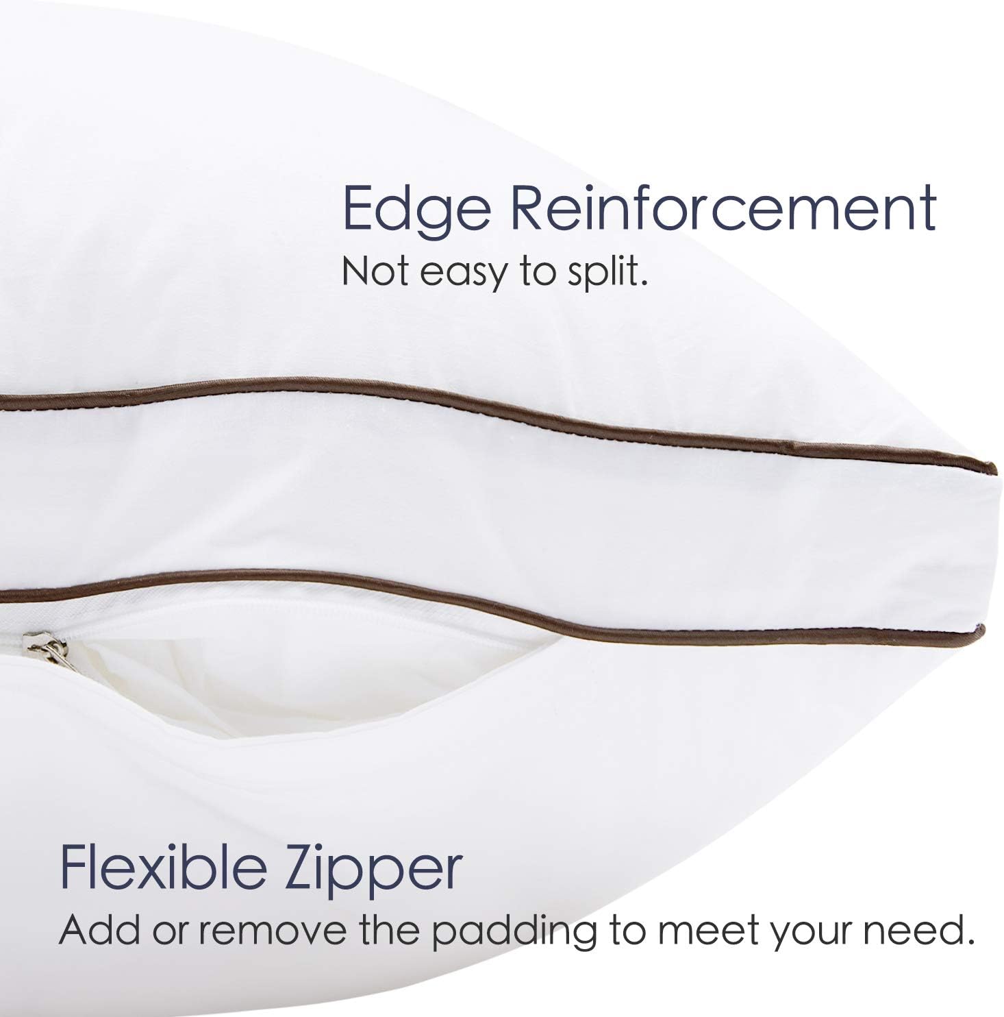 Soamay Bed Pillows for Sleeping 2 Pack, Luxury Down Alternative Pillows with Premium Hypoallergenic Plush Fiber, Good for Side and Back Sleeper-20 x 30 Inches (Queen): Home & Kitchen