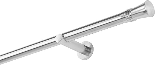 Dekobase Vorhang Gardinenstange Metall Evora Wand Montage Komplett Set 20 Mm O Edelstahl Optik 100 Cm Amazon De Kuche Haushalt
