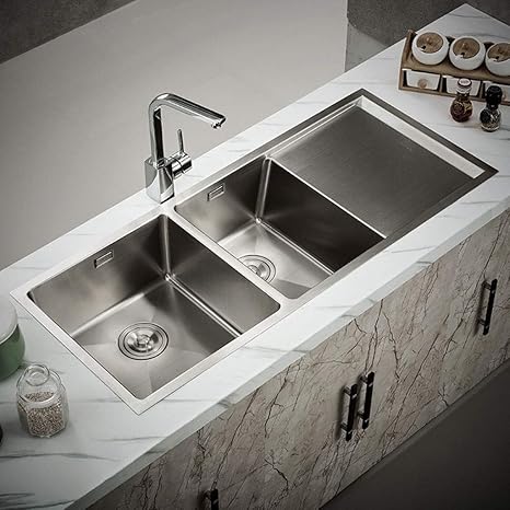 Edelstahl-Küchenspüle Doppelspülbecken Dicke der Schüssel Küchenspüle