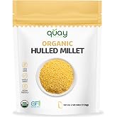 Quay Naturals Organic Hulled Millet, 2.5 lbs, USA Grown, Non-GMO, Gluten-Free, Whole Grain, Easy to Digest, Vegan-Friendly