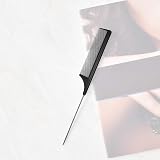TONGTLETECH Hair Comb Carbon Fiber Tail Comb Anti-Static Heat Resistant Black view 5