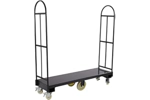 U-Boat Platform Truck Cart, 2000lbs Heavy Duty Narrow Aisle Steel Dolly U-Boat Cart with 6 Wheels for Warehouses, Storage Roo