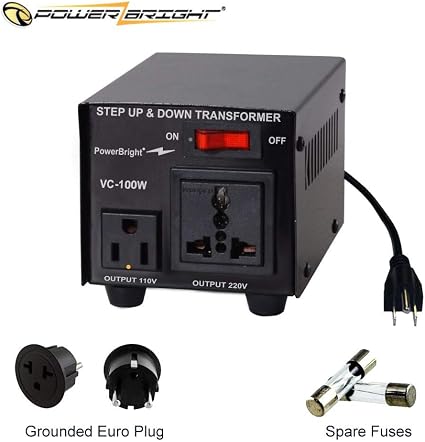 Amazon Com Powerbright Step Up Down Transformer Power On Off