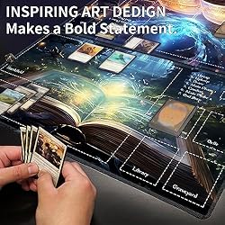 EDGFRTOIO Playmat with Zones for MTG Card Game