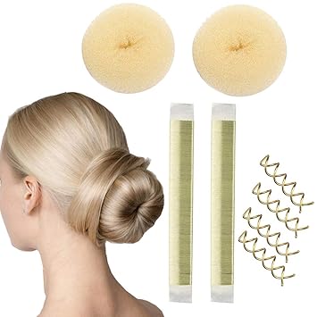 Amazon Com Magic Hair Bun Maker 8 Pack Small Hair Buns 2 Donuts